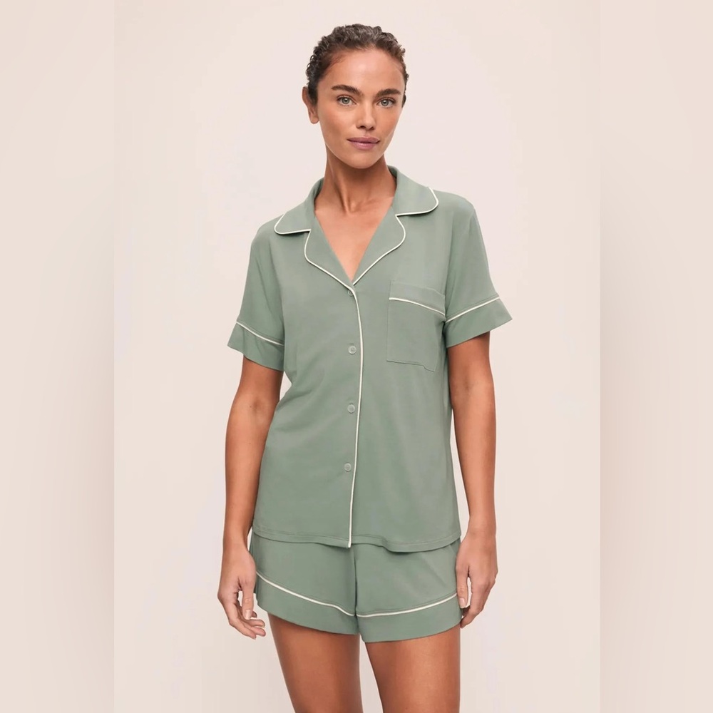 Eberjey Gisele TENCEL™ Modal Shortie Short PJ Set in Eucalyptus